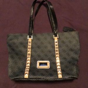 Black guess purse with stud details